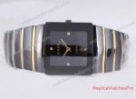 Rado Diastar Replica Women Rose Gold Tungsten - Black Ceramic Black Dial Rado 